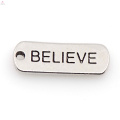 Cheap custom zinc alloy silver letterbox necklace charm in good quality